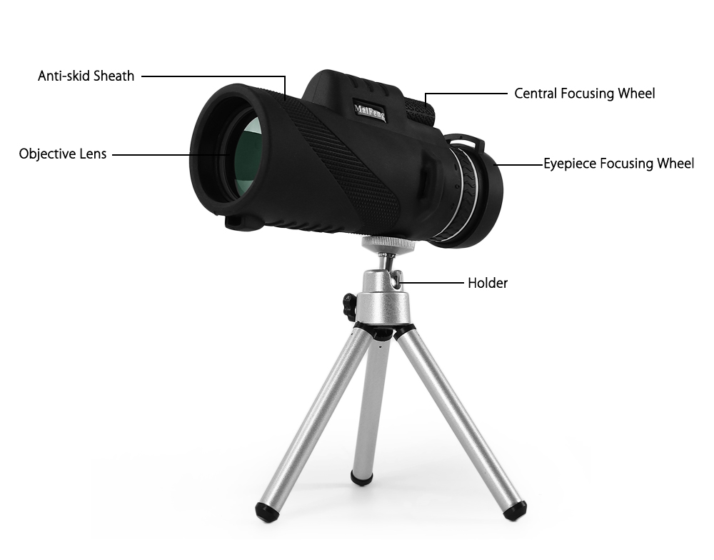 MaiFeng 40 x 60 Portable Night-vision Monocular Telescope with Holder