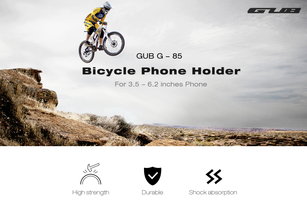 GUB G - 85 Aluminum Alloy Bicycle Handlebar Bike Phone Mount Cycling Holder Stand for Smart Mobile Cellphone