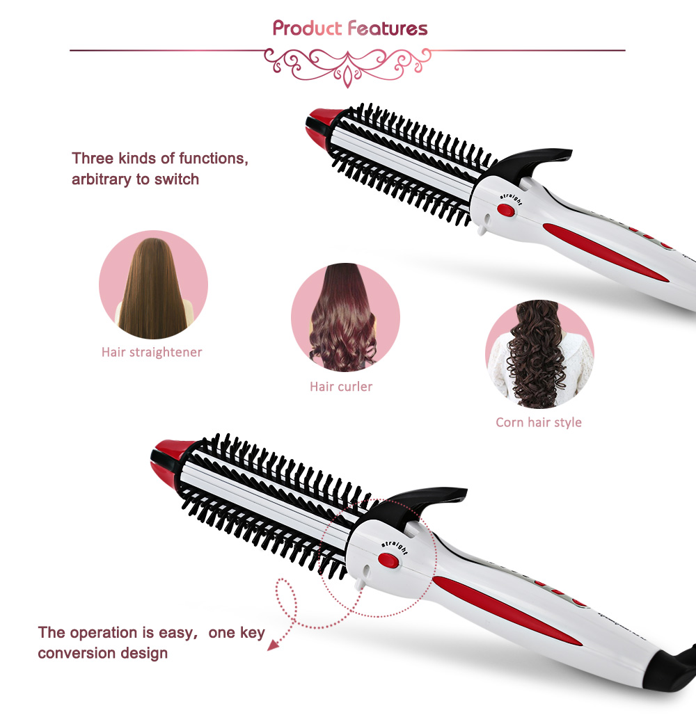 ST3337 Hair Straightener Curler Beauty Tool