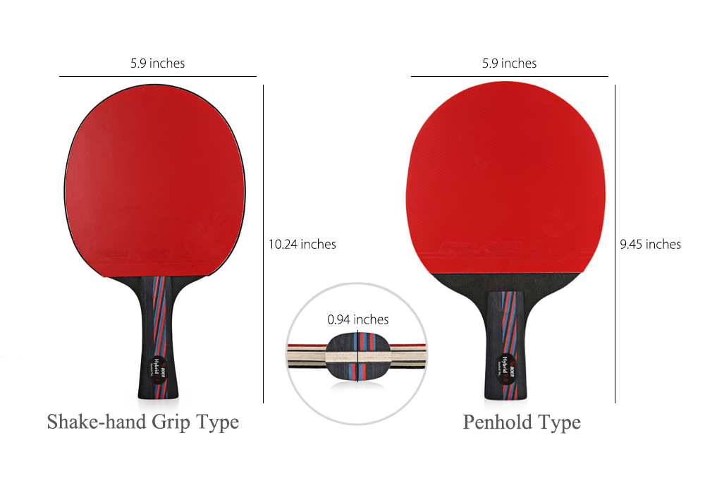 BOER Outdoor Table Tennis Lightweight Ping Pong Racket Paddle with Storing Bag