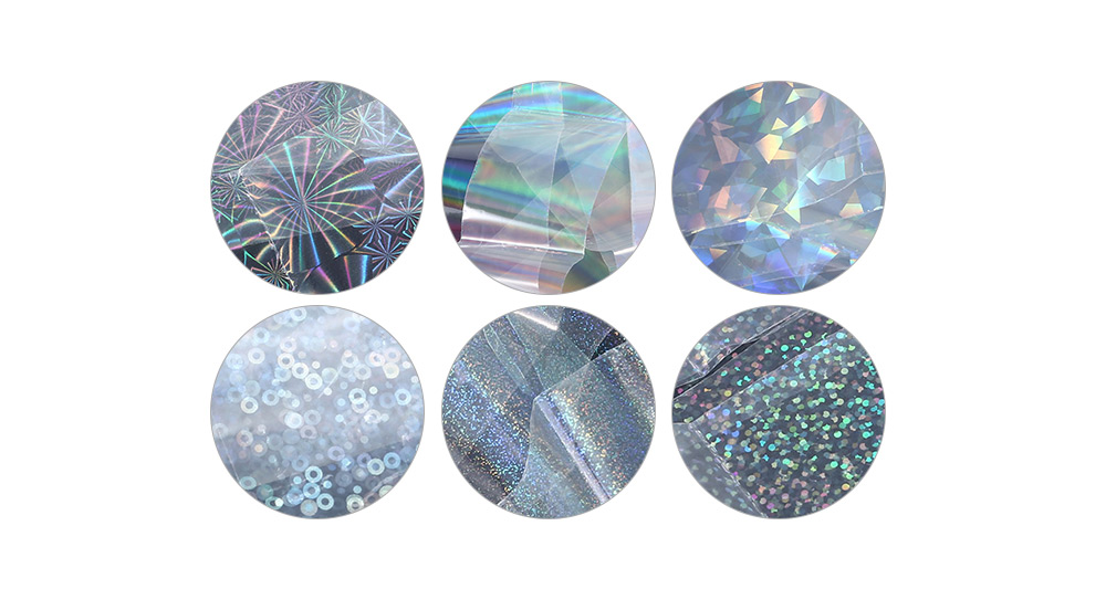 6pcs Transparent Nail Foils Starry Sky Glitter Nail Art Transfer Sticker Paper