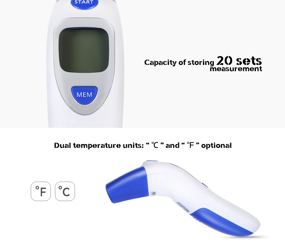 IT - 121 Digital Baby Adult Forehead Object Infrared Contact-type Thermometer LCD Backlit Laser Temperature Gun