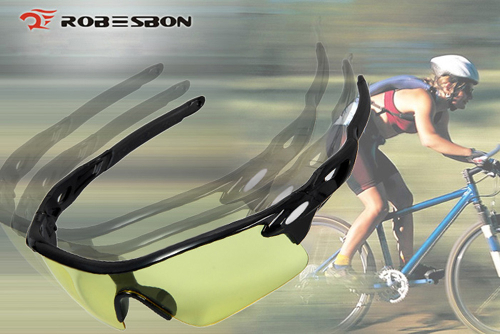 ROBESBON Sports Sun Glasses Bicycle Eyewear Goggle PC Lens Eye Protector
