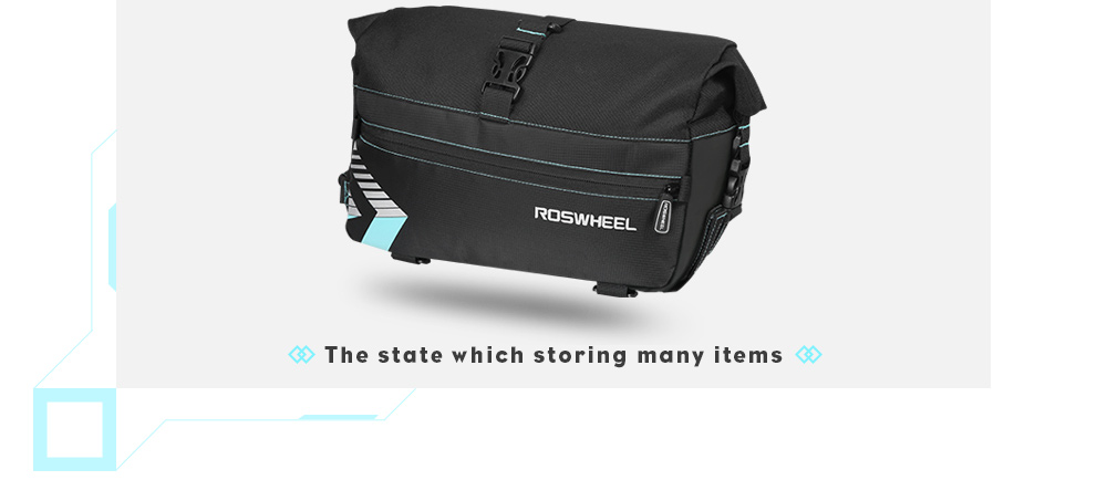 ROSWHEEL 141415 6L Bicycle Rear Rack Trunk Bag Cycling Pannier Handbag