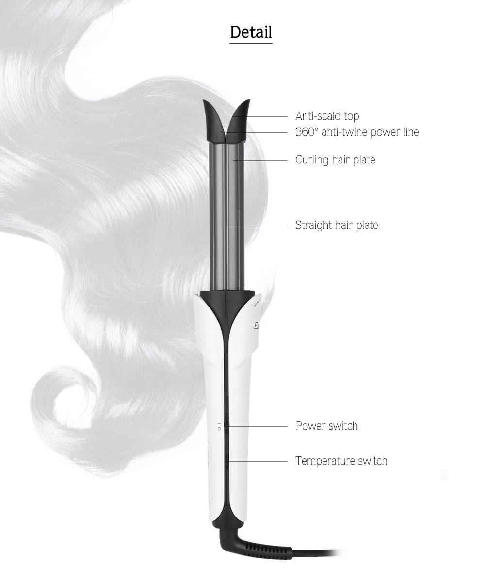 KM - 211 Professional Hair Curler Ceramic Curling Iron Styling Salon Tool Straightener