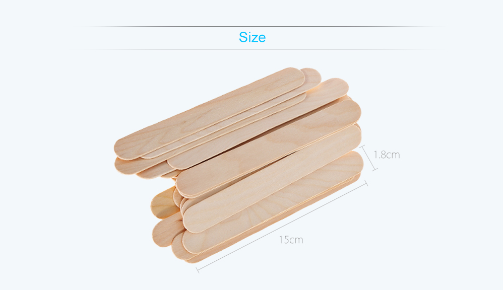 LIDDY 20PCS Disposable Wooden Tongue Depressor Waxing Stick Spatula Tools