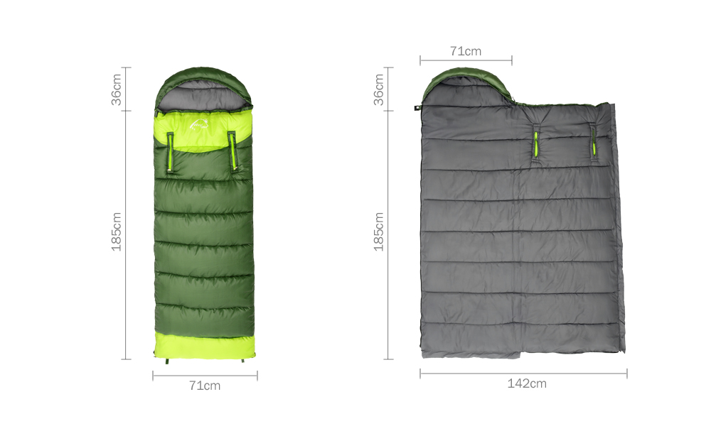 WIND TOUR Adult Outdoor Hand Unbound Thickening Envelope Style Sleeping Bag