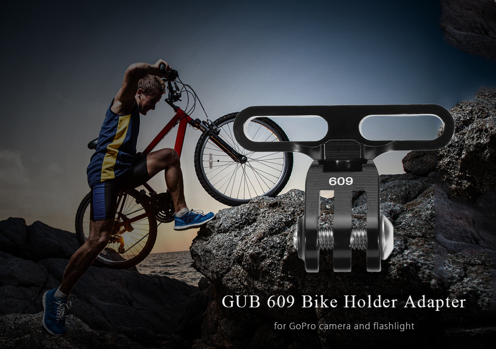 GUB 609 Bike Handlebar Flashlight Mount Bicycle Holder Adapter for GoPro Camera