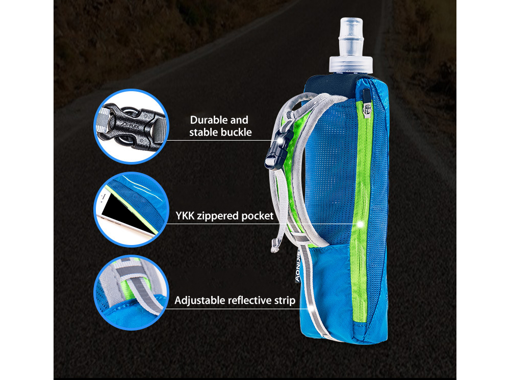 AONIJIE Outdoor 500ML Running Handheld Water Bottle 5.5 inch Phone Hydration Pack