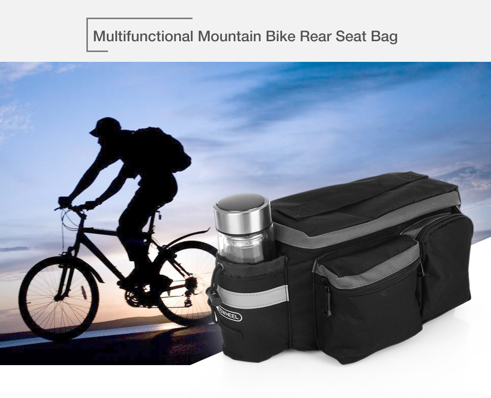 ROSWHEEL 6L Multifunctional Mountain Bike Road Bicycle Bag Cycling Rear Rack Tail Seat Pannier