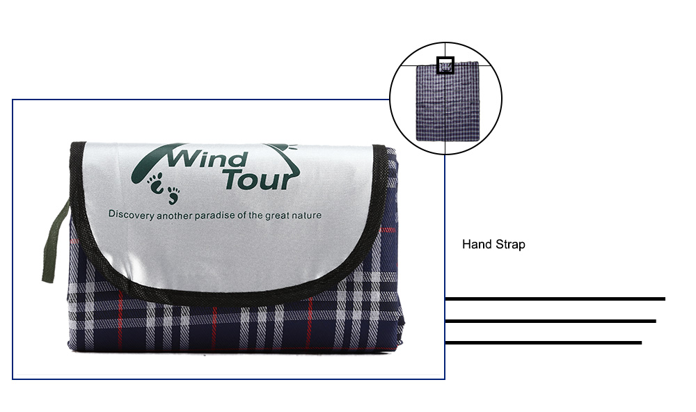 WIND TOUR Acrylic Camping Picnic Mat Moisture-proof Cushion for 3 - 5 Persons Use