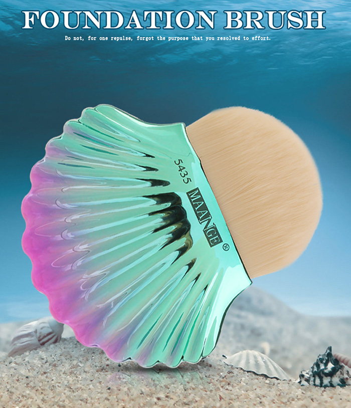 Ocean Shell Design Two Tone Foundation Brush