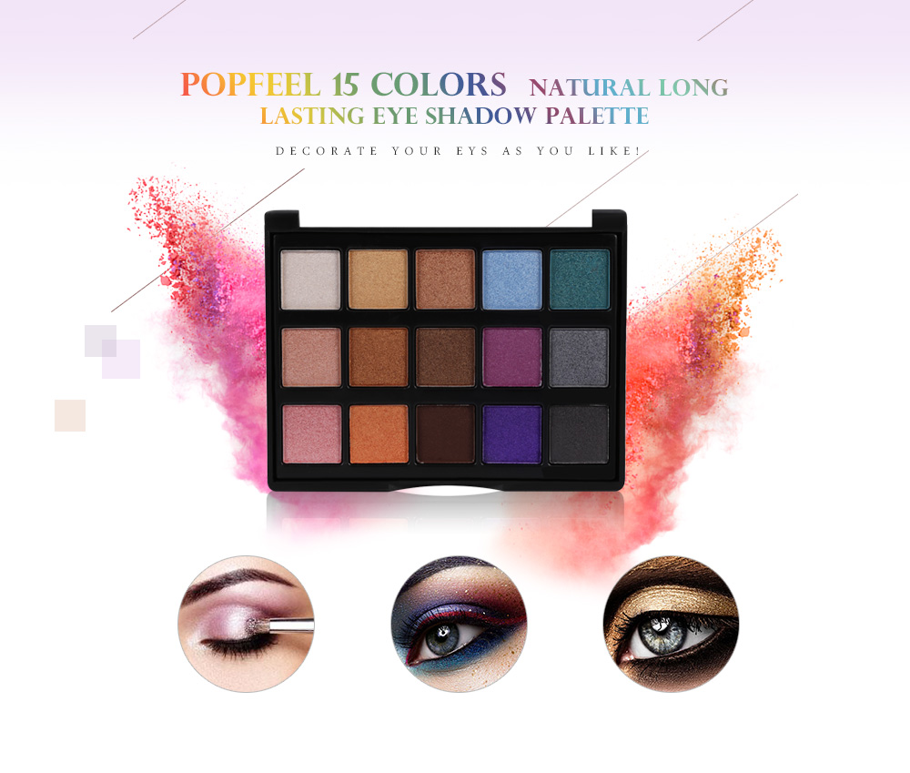 POPFEEL Mini 15 Colors Matte Long Lasting Eye Shadow Palette