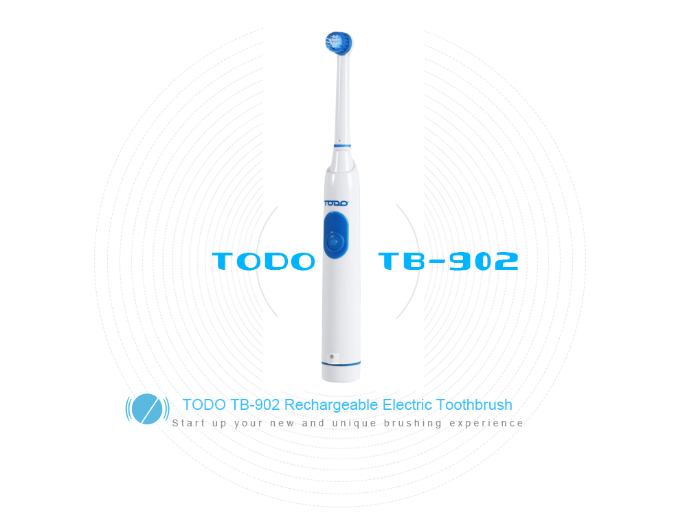 TODO TB - 902 Rechargeable Electric Toothbrush Dental Safeguards Oral Health Care Cleaning Tools with Replaceable Brush Head