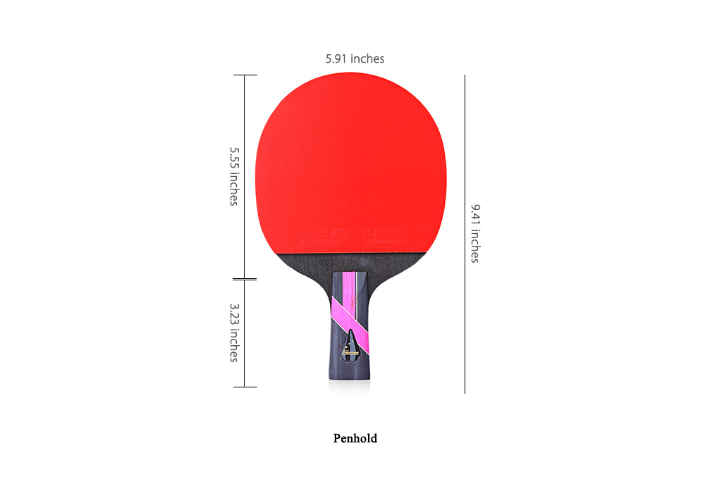 BOLI Three Star Outdoor Table Tennis Rubber Ping Pong Racket with Ball