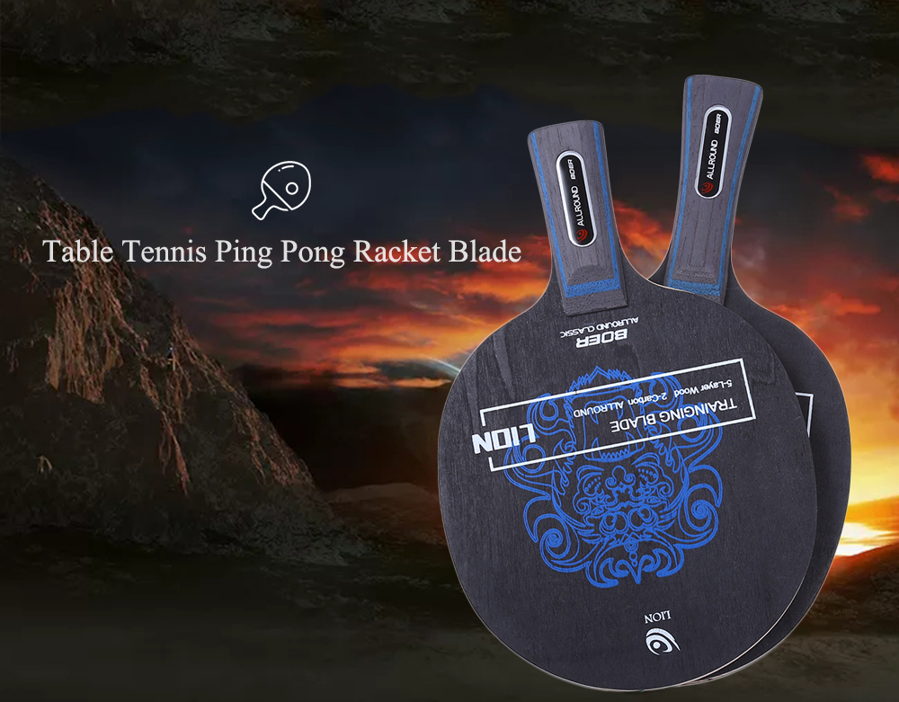 BOER Outdoor Lion Pattern Table Tennis Ping Pong Racket Training Blade