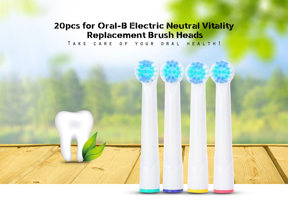 20pcs Electric Neutral Vitality Replacement Health Care Brush Heads