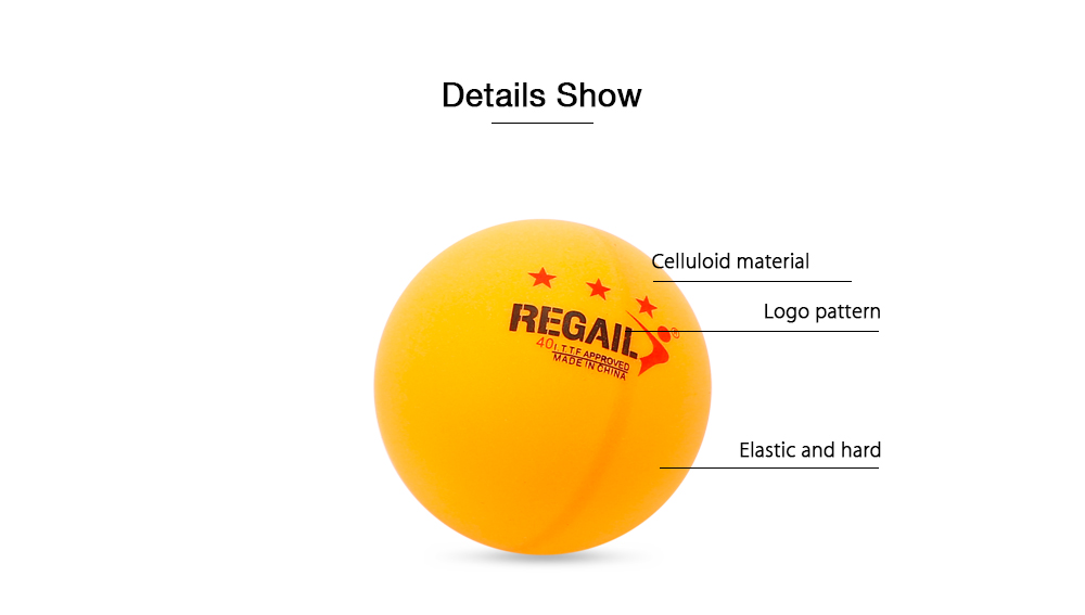 REGAIL 30pcs Stand 3-star 40mm Practice Table Tennis Ping Pong Ball