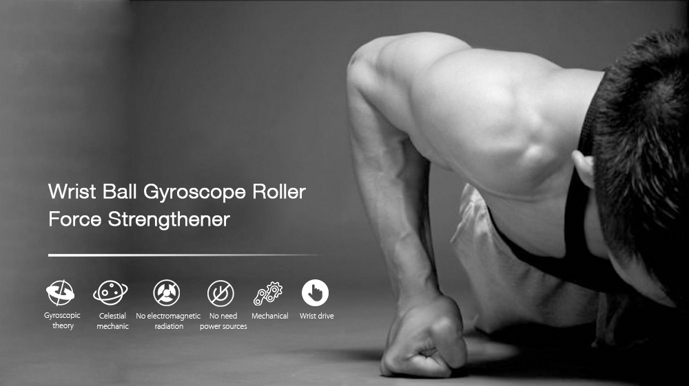 Wrist Ball Fitness Roller Gyroscope Arm Hand Exercise Force Strengthener