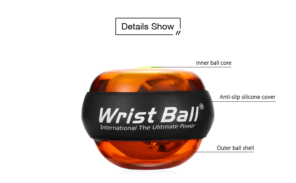 Wrist Ball Fitness Roller Gyroscope Arm Hand Exercise Force Strengthener