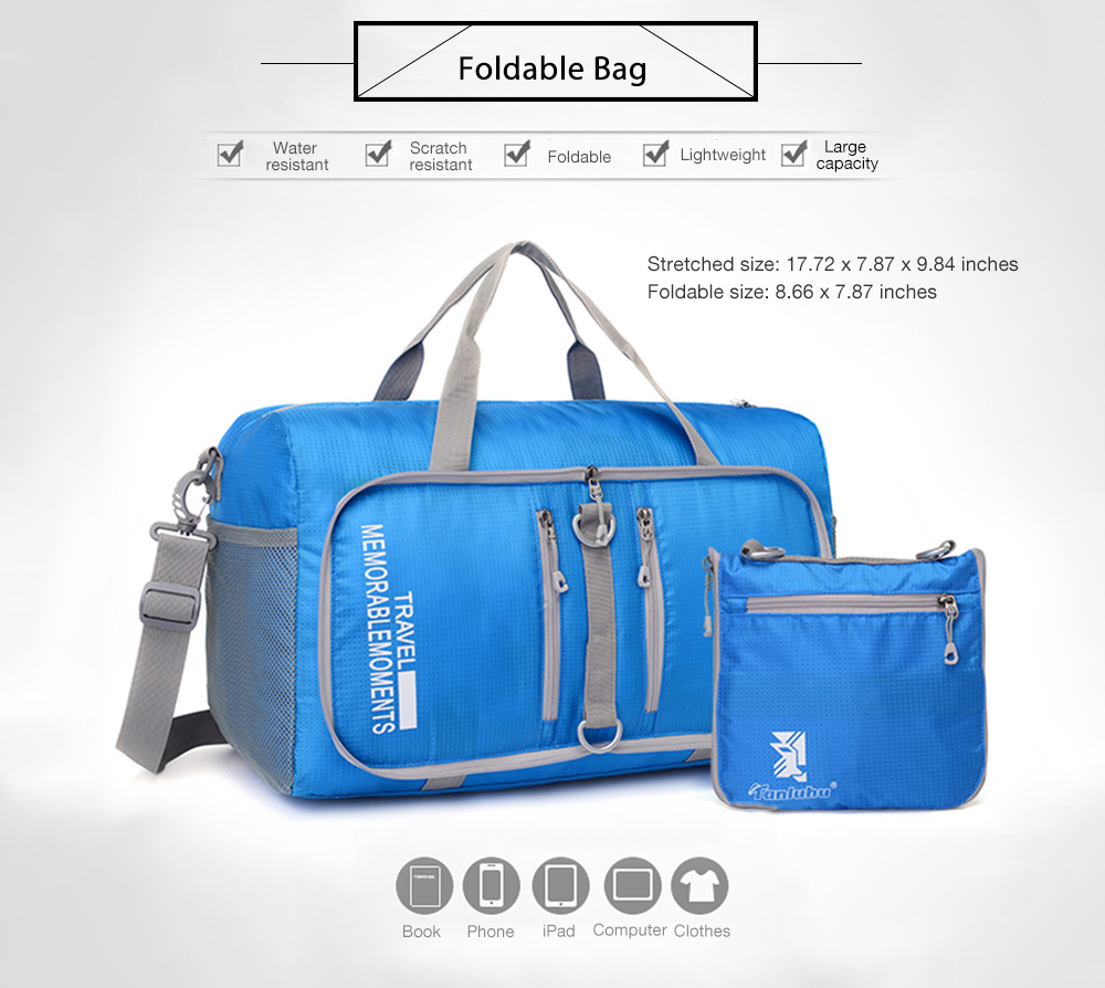 Tanluhu 682 25L Outdoor Large Capacity Foldable Duffle Bag Gym Traveling Luggage Pack