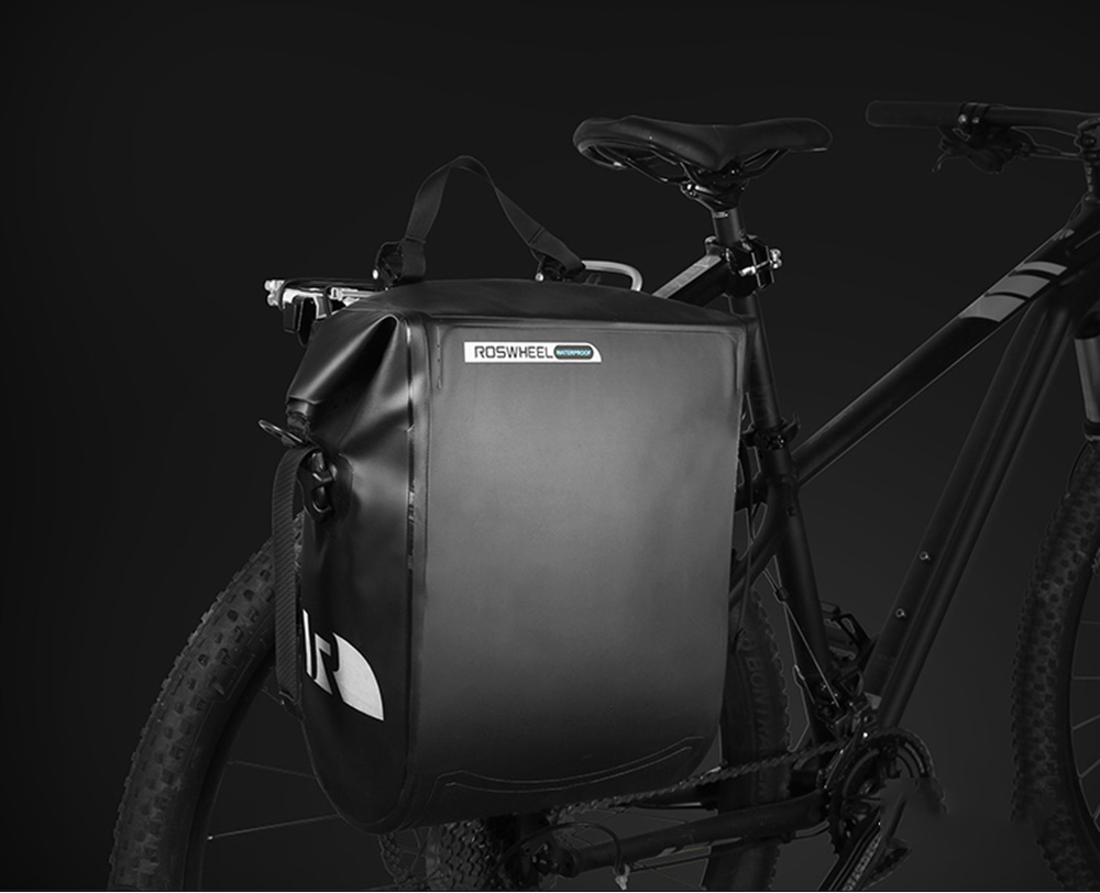 ROSWHEEL Water Resistant Bicycle Rear Rack Bag Hanging Pannier