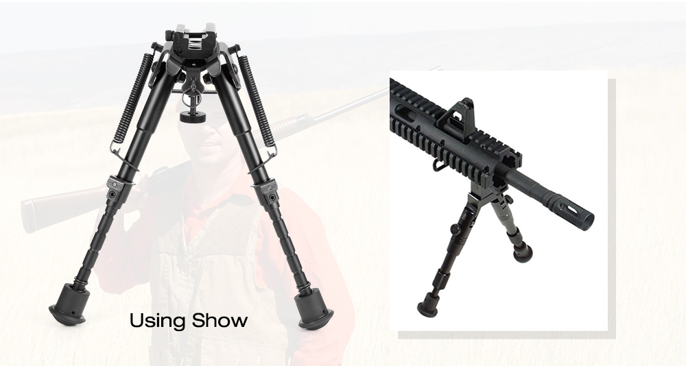 HD1806 Spring Return Sniper Hunting Rifle Bipod Sling Swivel Height