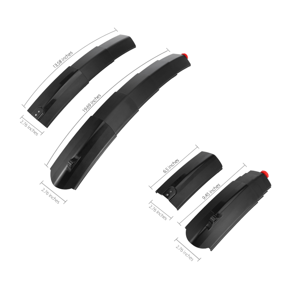 Mountain Bike Cycling Front Rear Fender Mudguard with Taillight