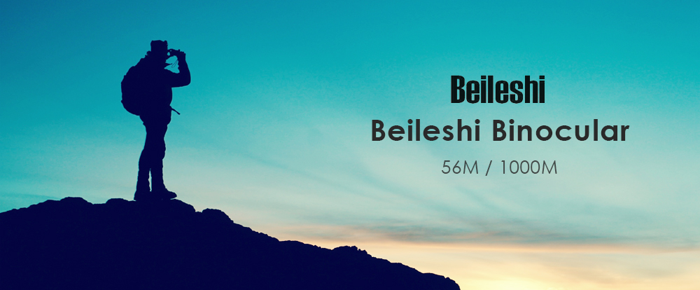 Beileshi 20X50 56M / 1000M HD Vision Wide-angle Prism Binocular Outdoor Folding Telescope