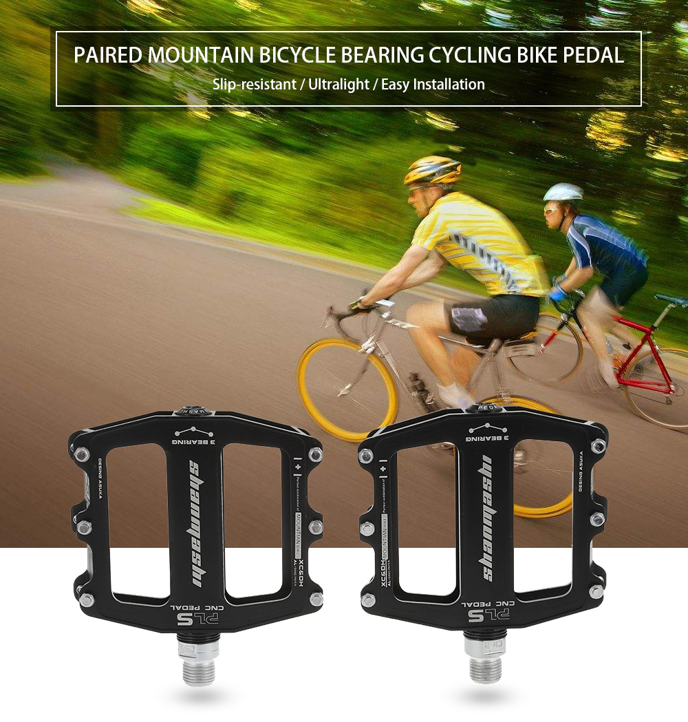 Paired Aluminum Alloy Three Bearings Anti-slip Mountain Bike Pedal
