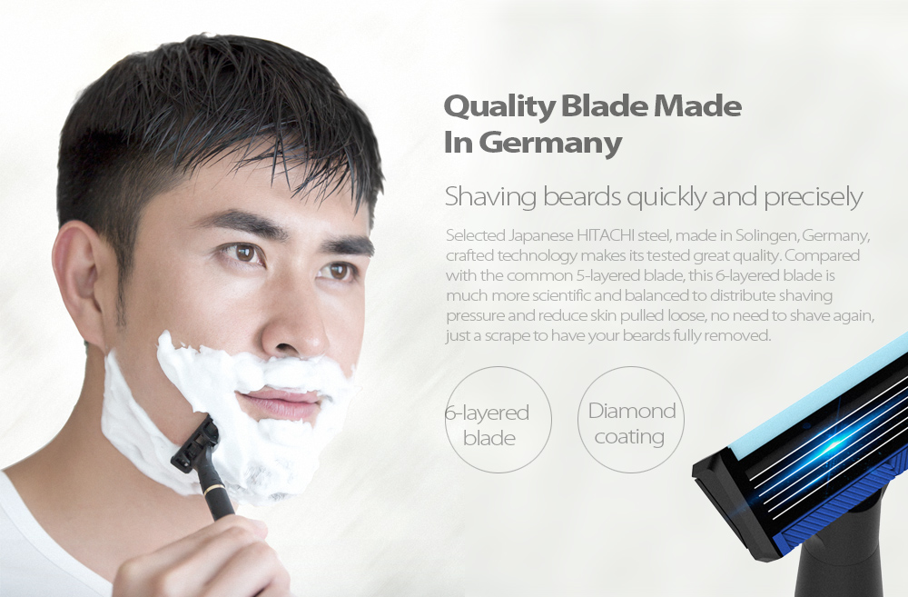 H600 Mi Home Refresh Beard Shaver Men Manual 6 Layer Razor