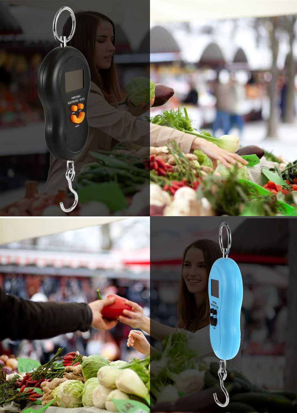 Gourd Shaped Portable Electronic Hook Scale for Weighing