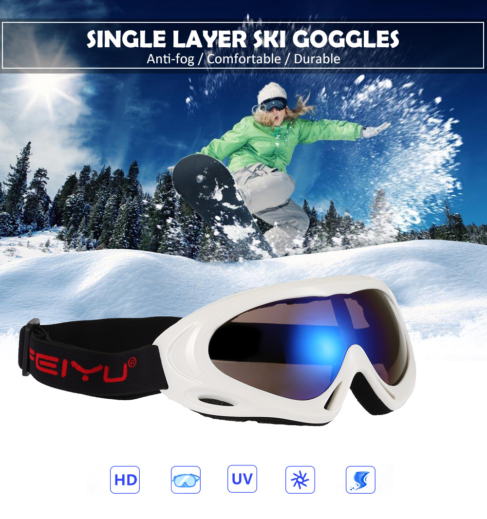 Anti-fog Single Layer Ski Goggles Adult Children Sports Glasses