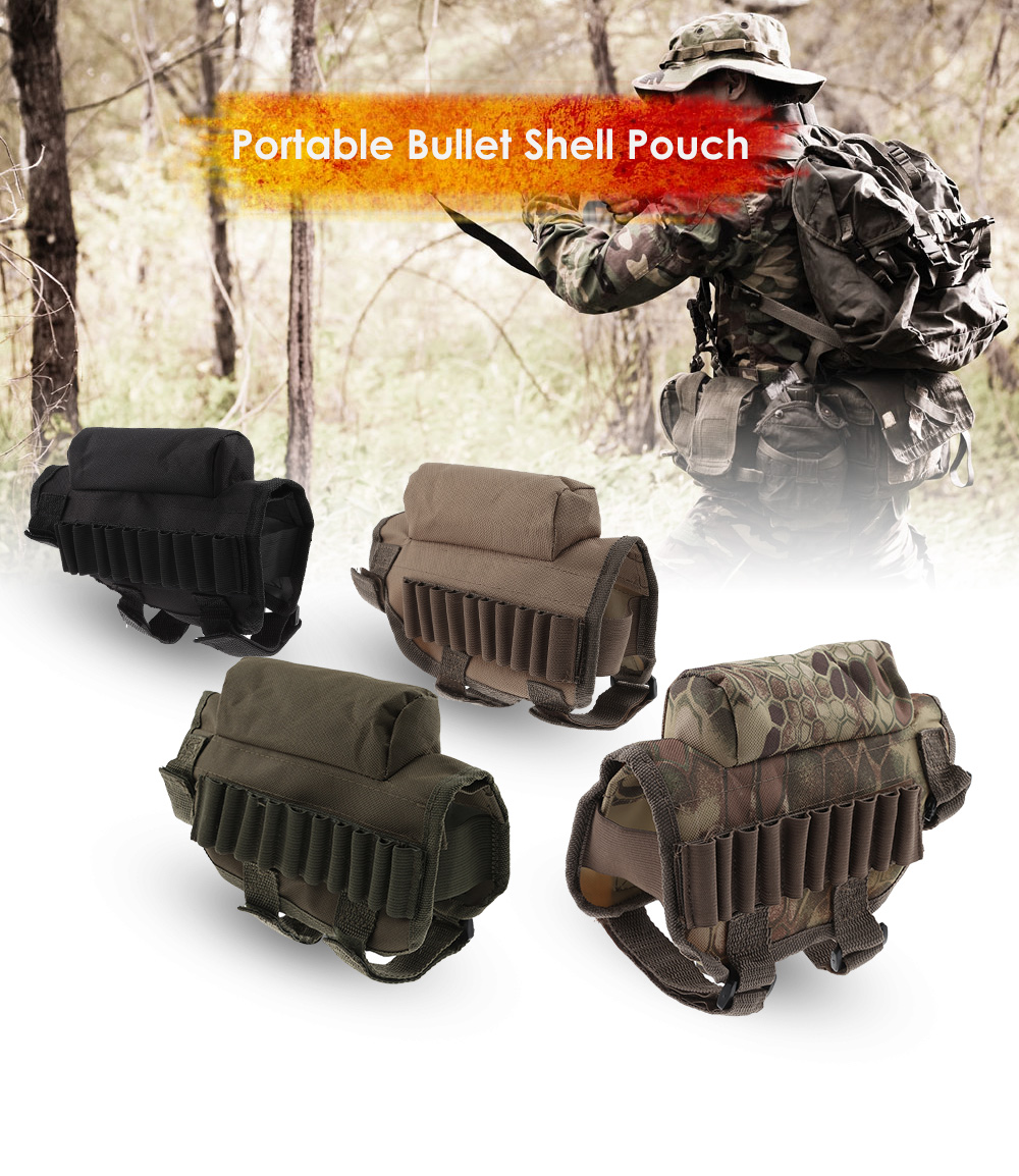 Portable Bullet Shell Pouch Hunting Shooting Outdoor Gun Bag