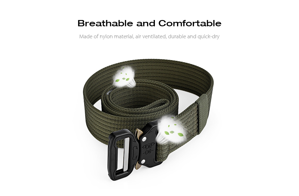 EDCGEAR Tactical Belt Military Webbing Rigger Web Strap with Quick Release Buckle