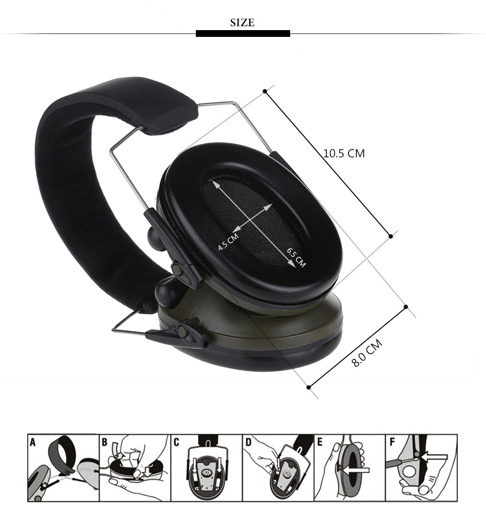 Tactical Headset Hearing Protector Shooting Noise Canceling Ear Muffs