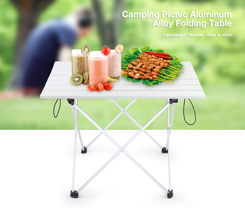 Outlife Portable Outdoor BBQ Camping Picnic Aluminum Alloy Folding Table