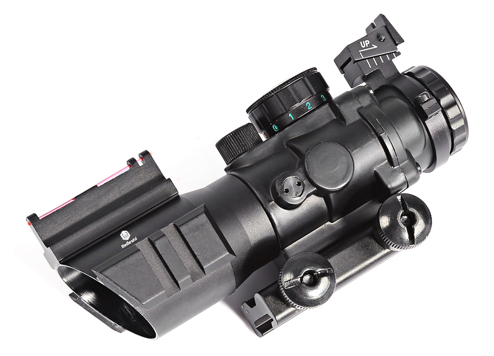 Beileshi Tactical 4 X 32 Compact Riflescope Fiber Sight for 20MM Rail
