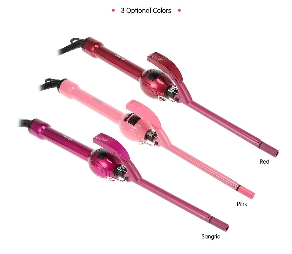 MARSKE LCD Curling Iron Wand Stick Hair Curler Ceramic Hairdressing Tool
