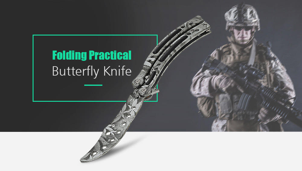 Folding Training Butterfly Flail Knife Unsharpened Practice Tool