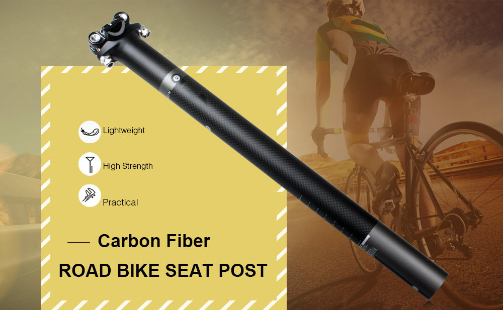 Full Carbon Fiber Road Bike Seatpost Bicycle Breaking Wind Seat Tube