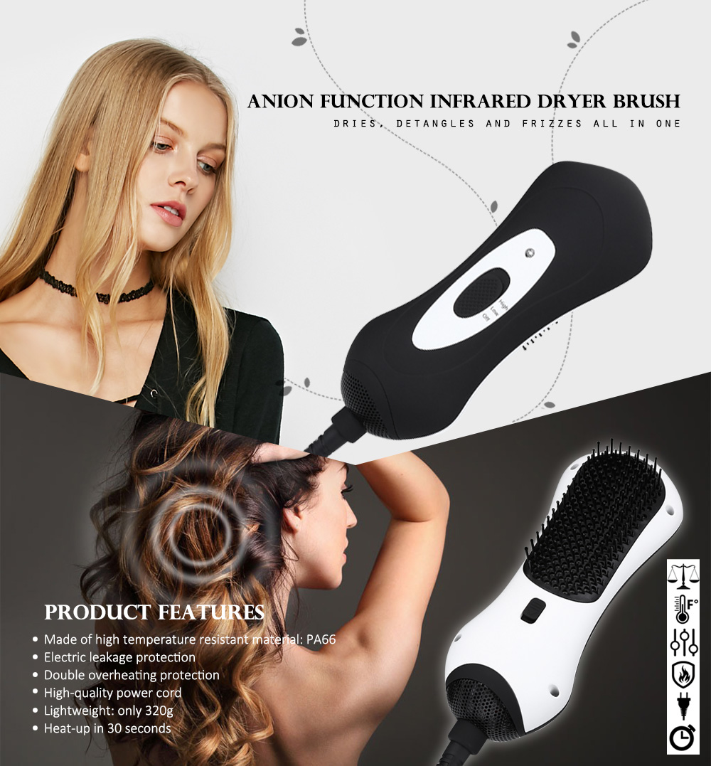 Anion Function Infrared New Style Hair Dryer and Brush