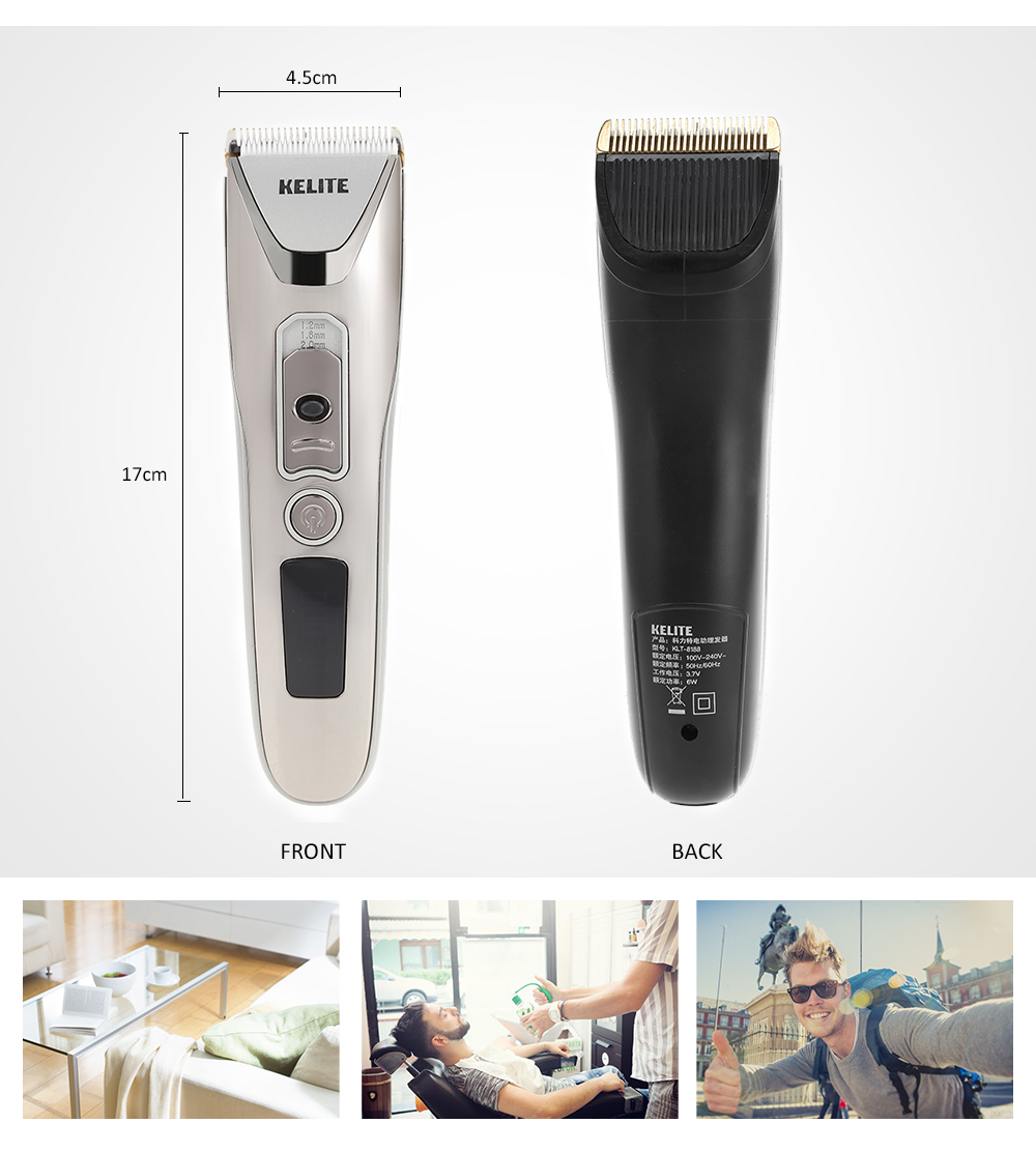 Household USB Rechargeable Electric Hair Clipper Cutter Trimmer