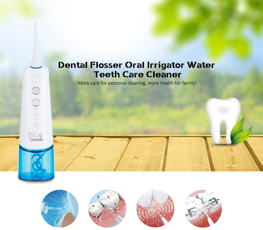gustala Oral Irrigator Portable Cordless Water Flosser for Home Travel