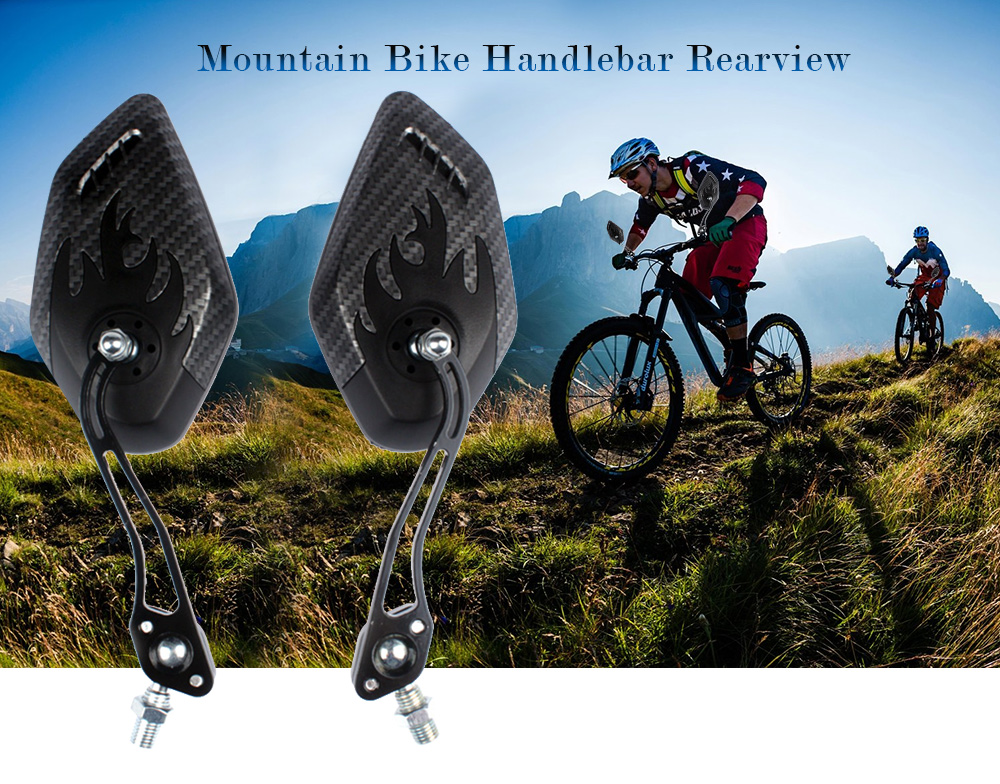 Flexible Bicycle Mountain Bike Handlebar Rearview Vision Mirror Reflector 2pcs