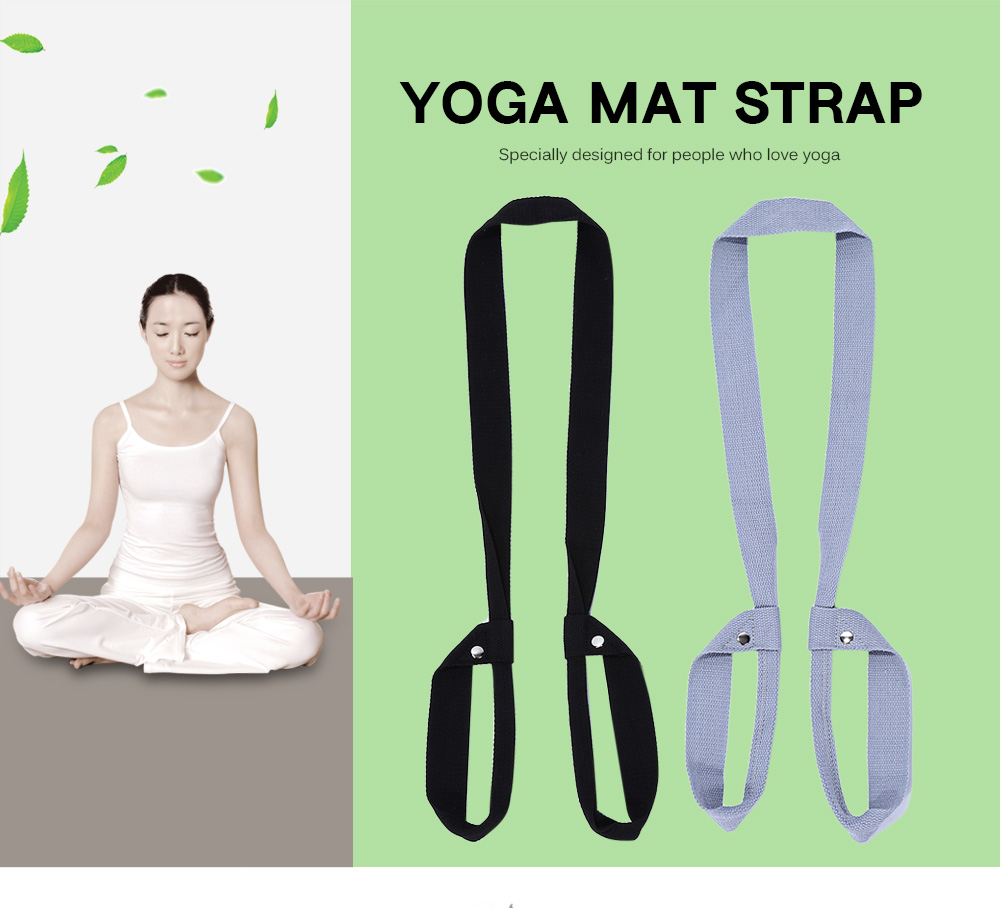 Adjustable Cotton Yoga Mat Carrying Belt Stretch Shoulder Strap for Gym Sport Exercise