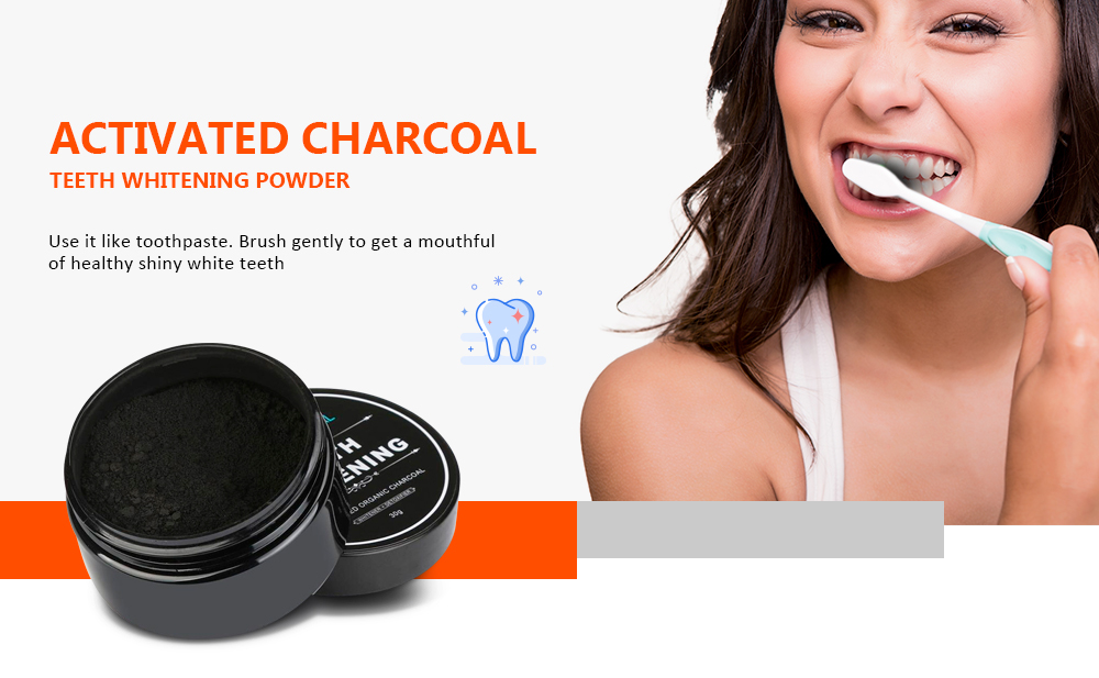 Teeth Whitening Powder Activated Charcoal Stain Remover