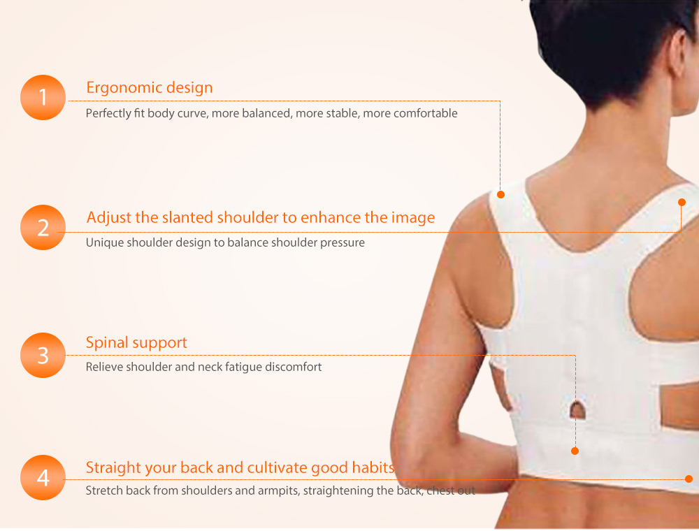Magnetic Shoulder Brace Posture Support Corrector Back Pain Health Care