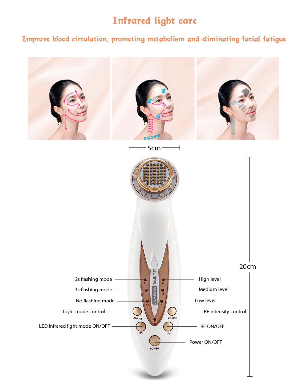 Face Lifting Skin Tightening Wrinkle Removal Portable Fractional RF Beauty Device