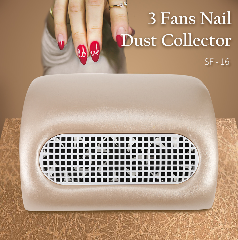 SF - 16 3 Fans Nail Dust Suction Collector Manicure Machine Beauty Equipment